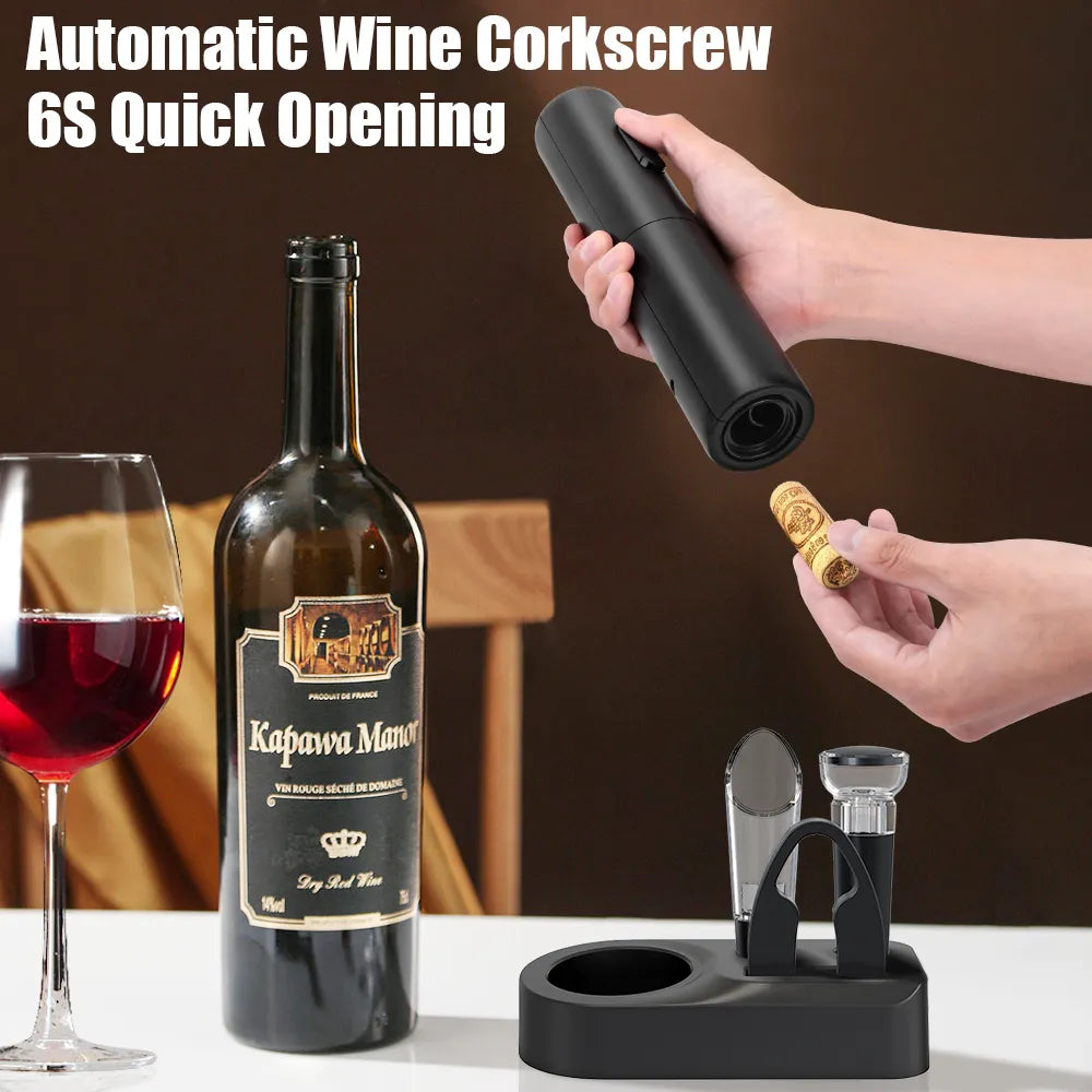 Complete Electric Wine Opener & Aerator Set