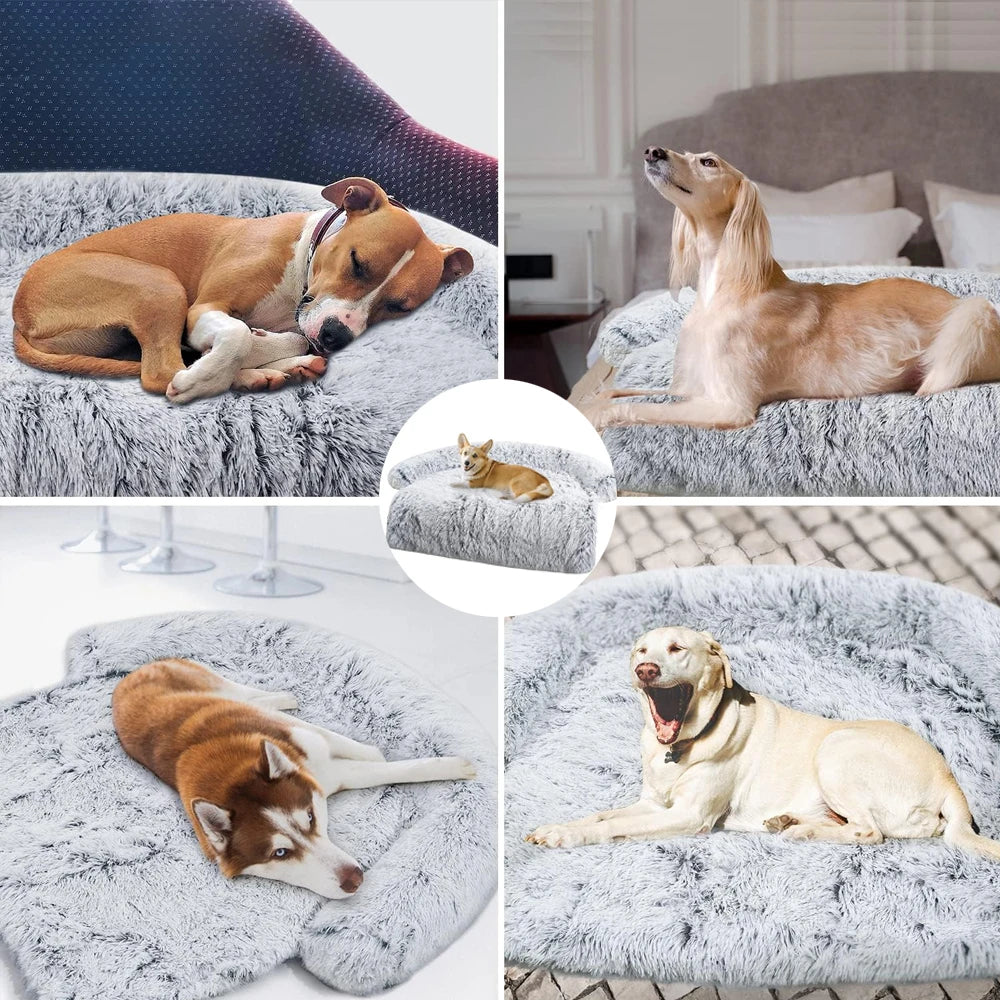 Snuggle Haven Pet Sofa – Removable Plush Bed for Large Dogs & Cats, Winter Warm and Washable