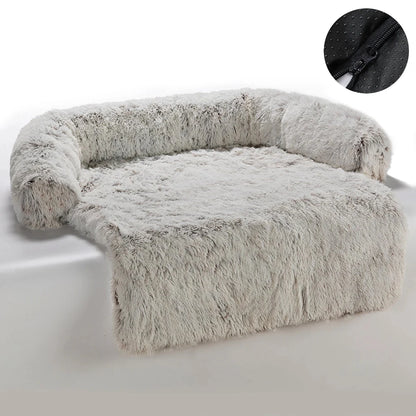 Snuggle Haven Pet Sofa – Removable Plush Bed for Large Dogs & Cats, Winter Warm and Washable