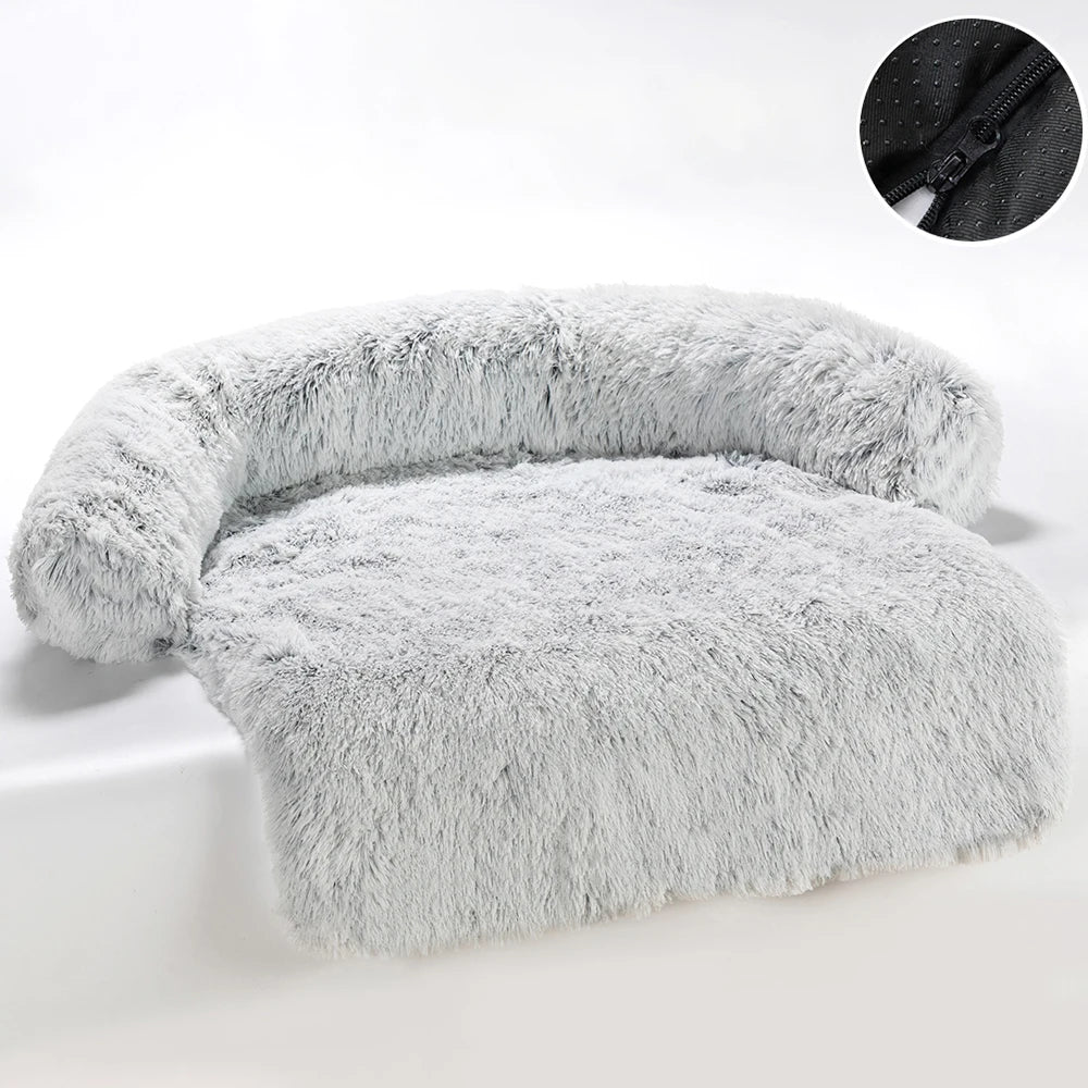 Snuggle Haven Pet Sofa – Removable Plush Bed for Large Dogs & Cats, Winter Warm and Washable