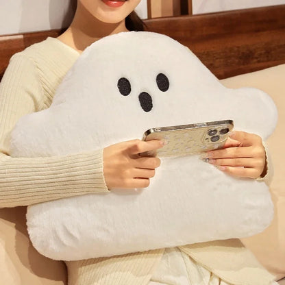 Cuddly Halloween Kawaii Plush – Ghost Pillow for Spooky Décor