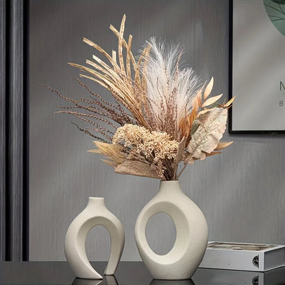 Nordic Elegance – Modern Nordic Ceramic Vase Duo for Stylish Home Décor