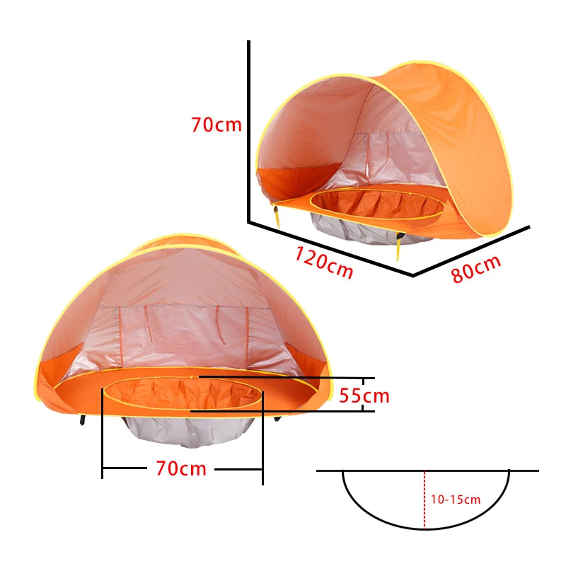 SunSafe PlayNest: The UV-Protected Baby Beach Tent with Pool