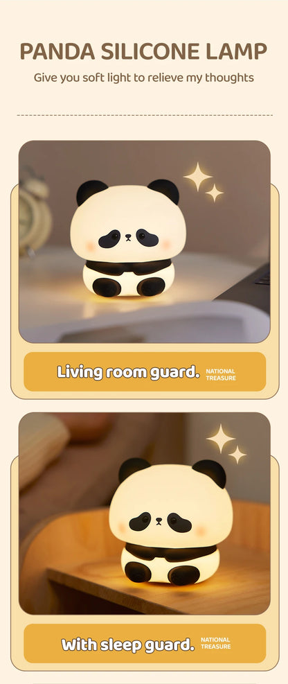 Panda Dreamlight – Soft Silicone LED Night Lamp for Kids' Bedrooms