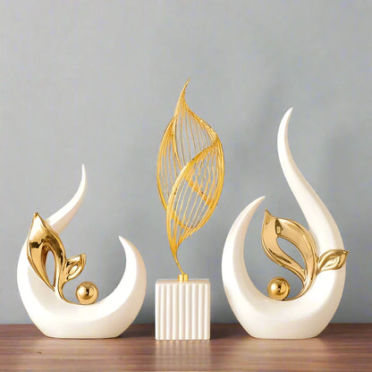 Nordic Serenity Sculpture – Minimalist Ceramic Accent for Sophisticated Spaces