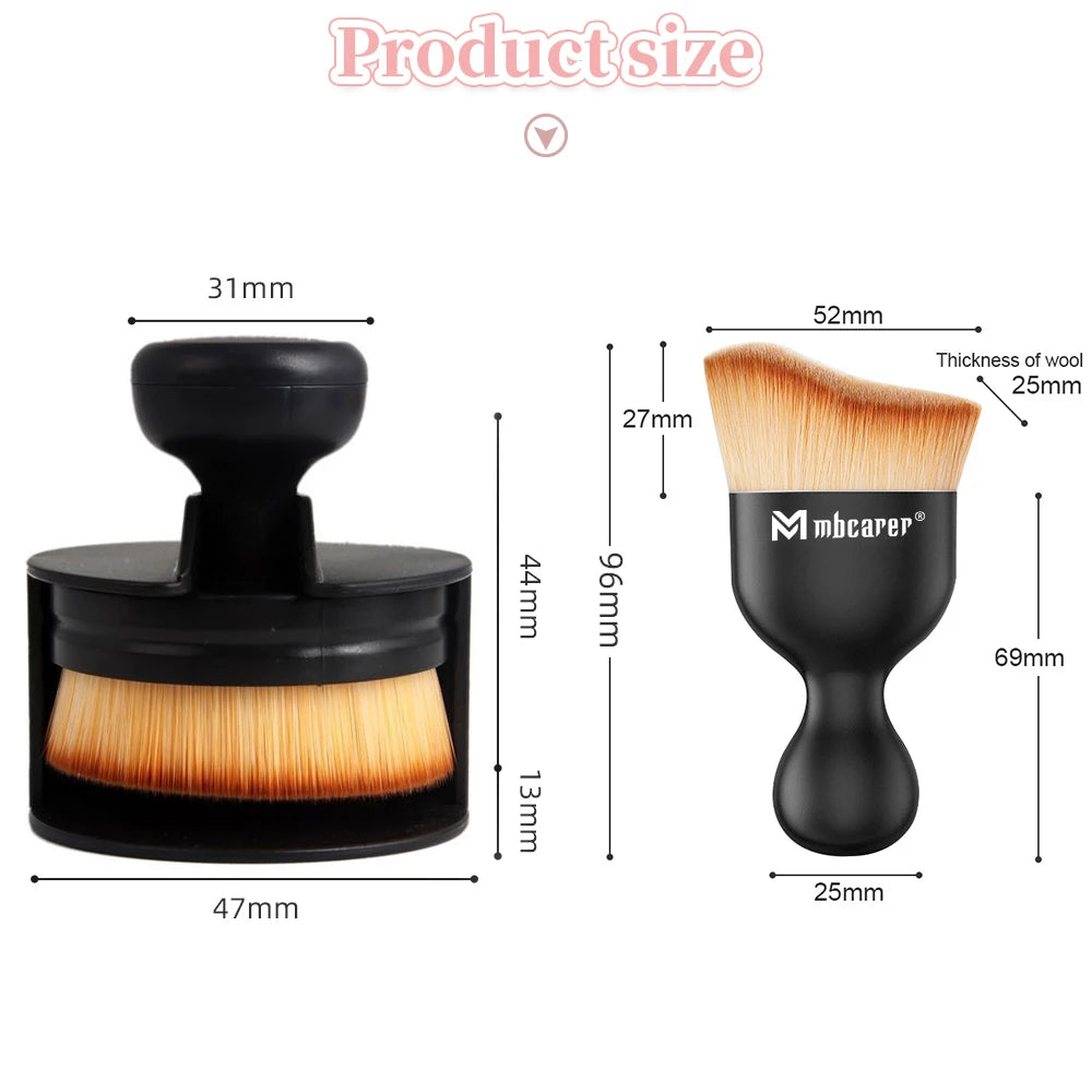 SealPro Duo: The Push-Pull O-Shape Foundation & Blush Stamp Brush Set