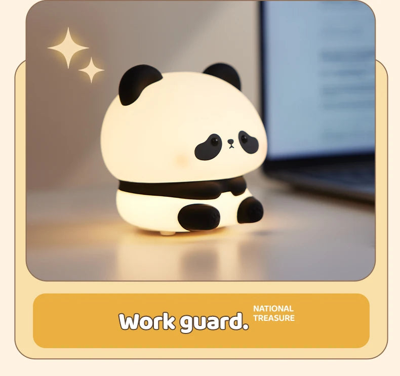 Panda Dreamlight – Soft Silicone LED Night Lamp for Kids' Bedrooms