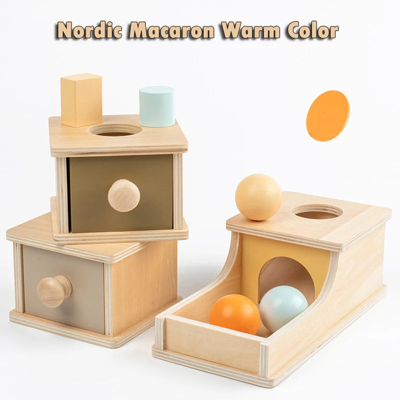 MindGroove Drum: Montessori Wooden Sensory Toy for Shape & Color Mastery