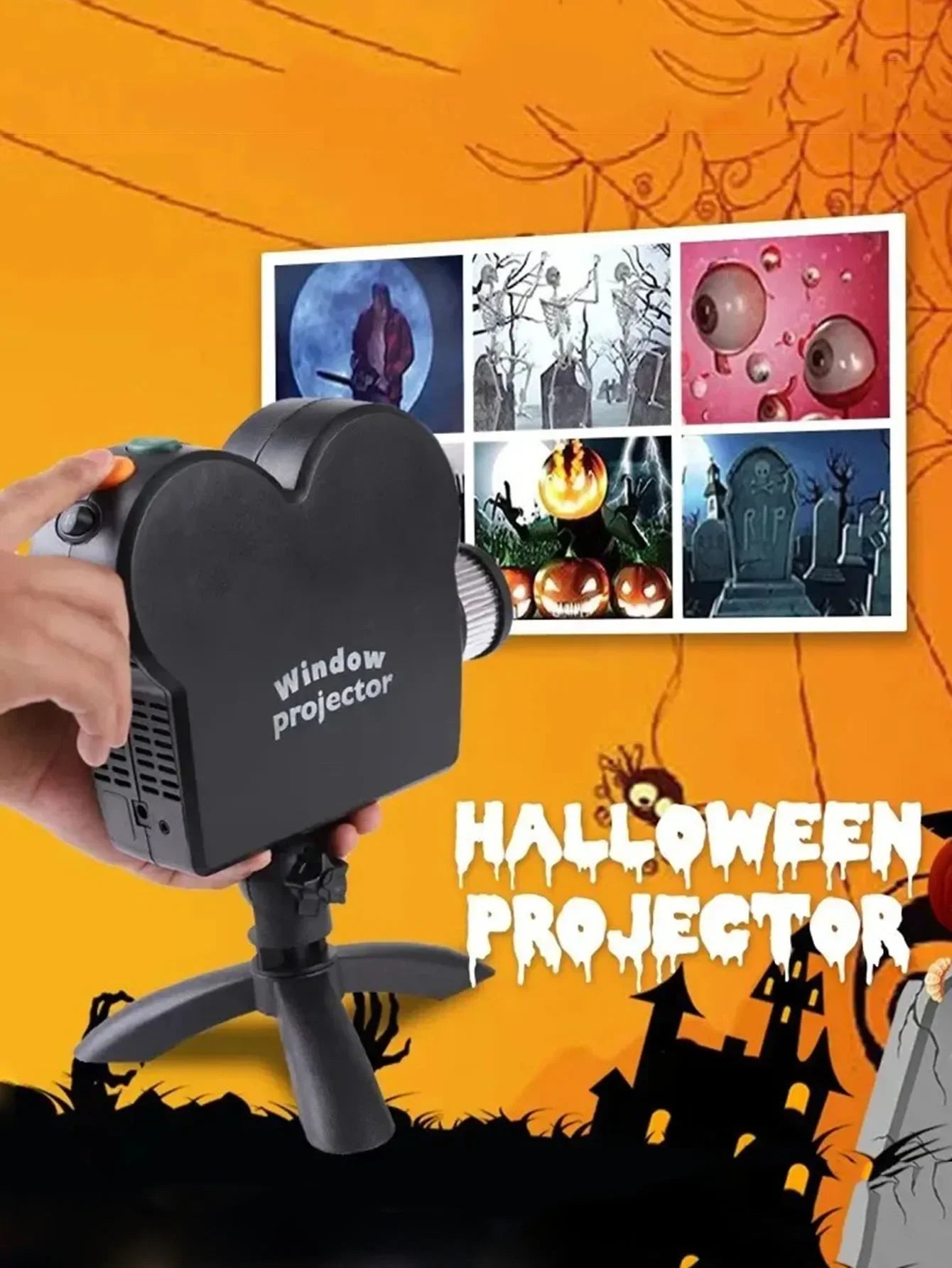 HauntVision 12: LED Holographic Projector for Halloween and Christmas