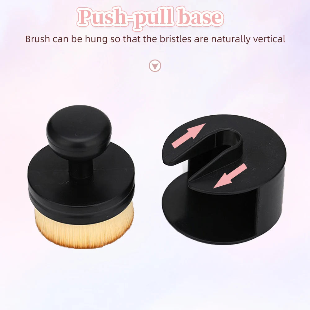 SealPro Duo: The Push-Pull O-Shape Foundation & Blush Stamp Brush Set