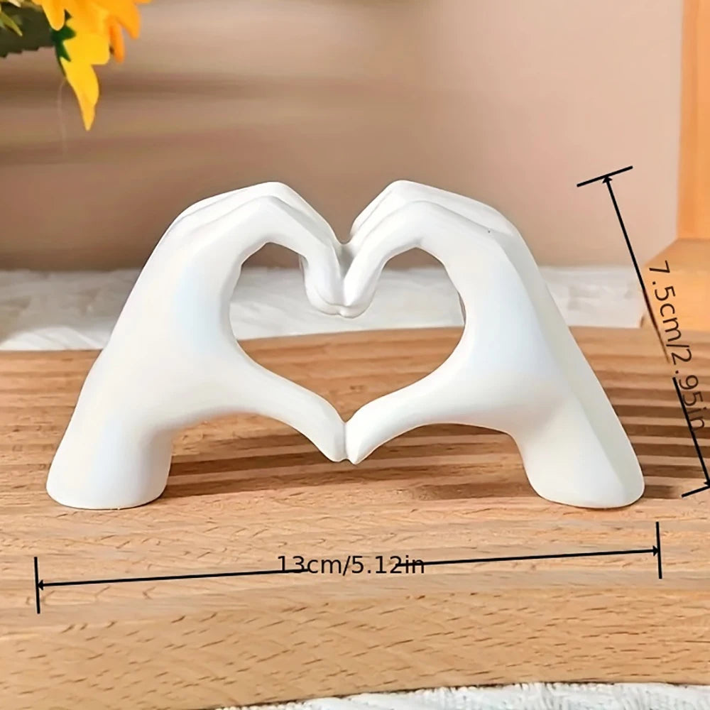 Timeless Bond – Resin Love Gesture Figurine for Home & Office Styling