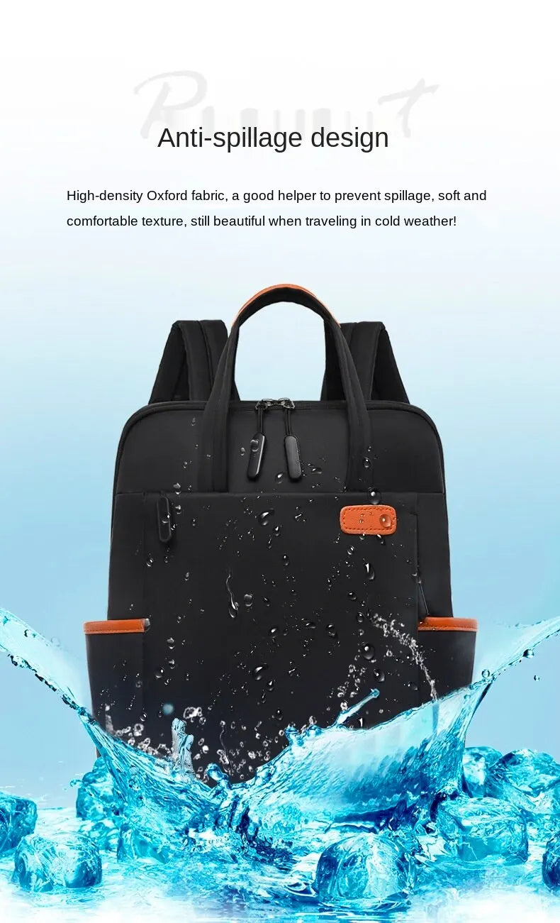 Streamline 2024: The Waterproof Oxford Chic Backpack for Students & Travellers