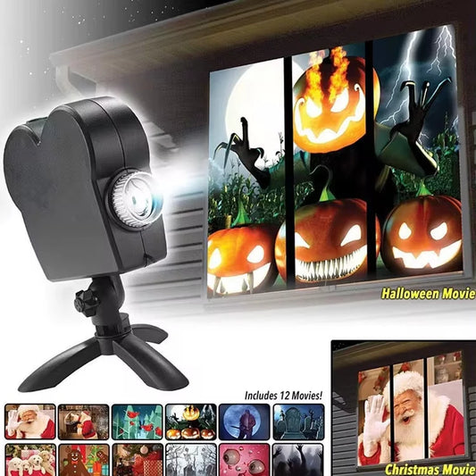 HauntVision 12: LED Holographic Projector for Halloween and Christmas