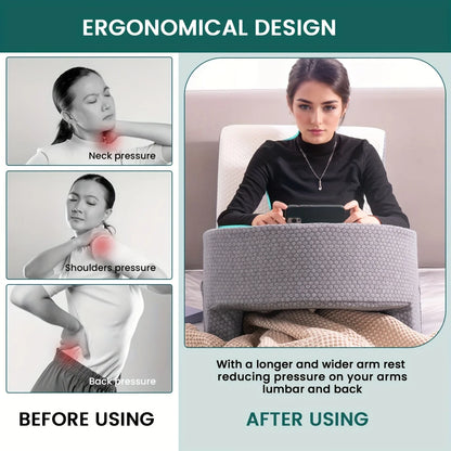 ChillCushion: Multi-Function Arm Rest & Lap Desk Pillow