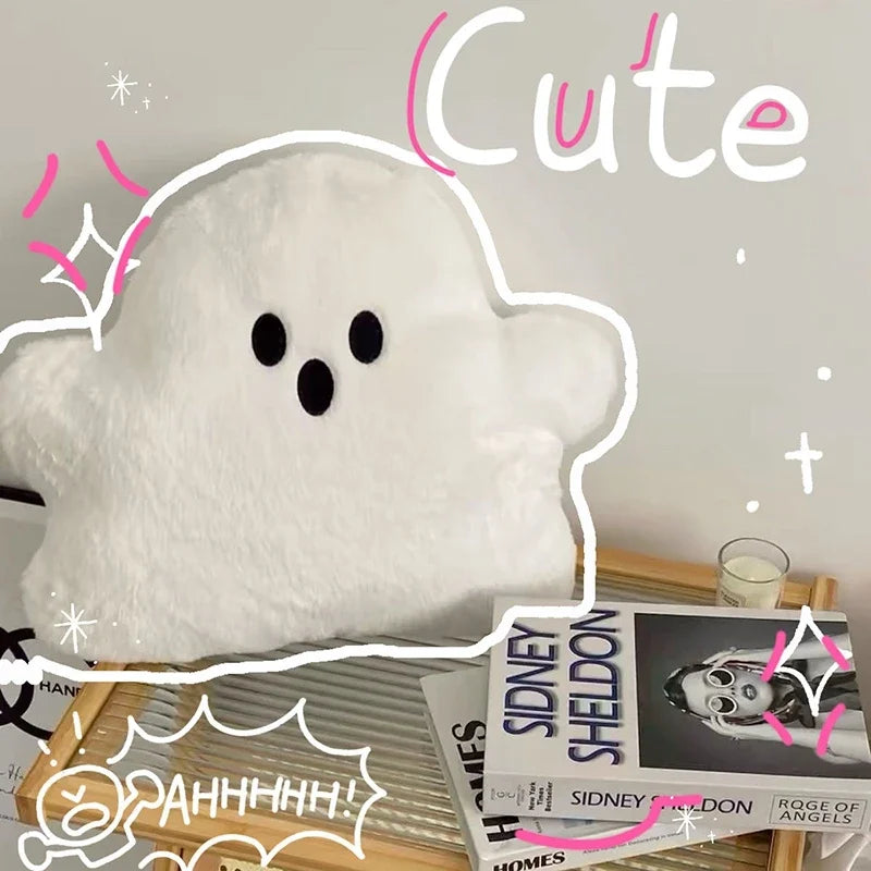 Cuddly Halloween Kawaii Plush – Ghost Pillow for Spooky Décor