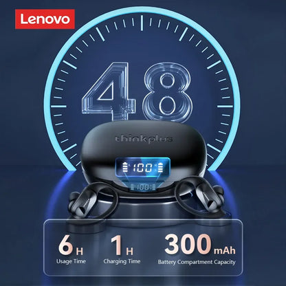 Lenovo SoundWave LP75: Bluetooth Earbuds with LED Display & Noise Reduction