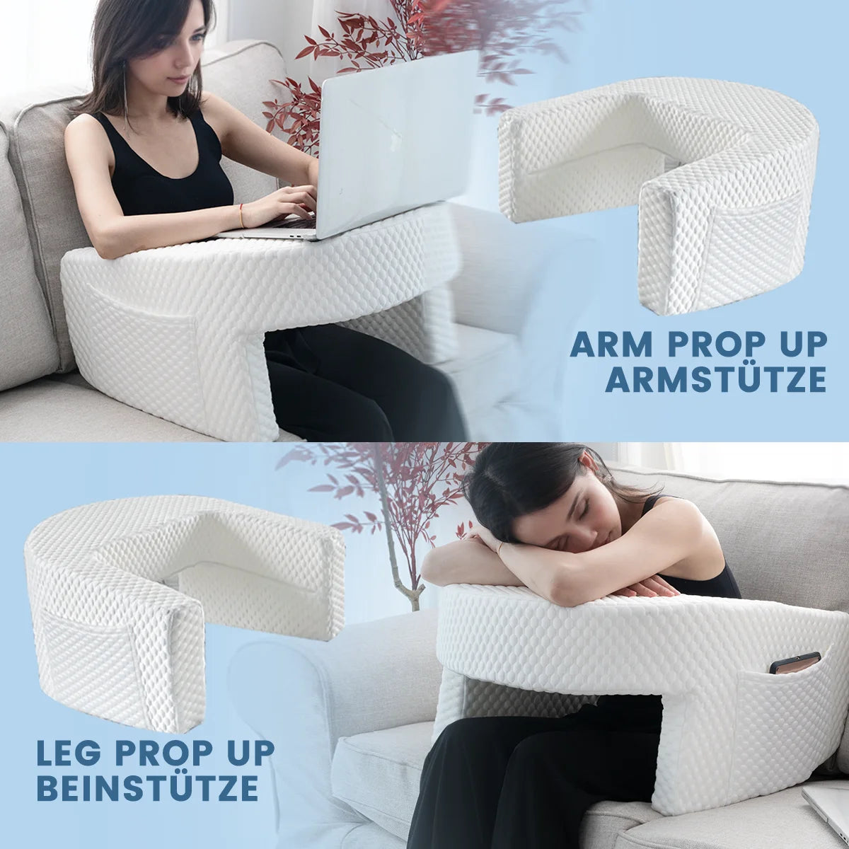 ChillCushion: Multi-Function Arm Rest & Lap Desk Pillow