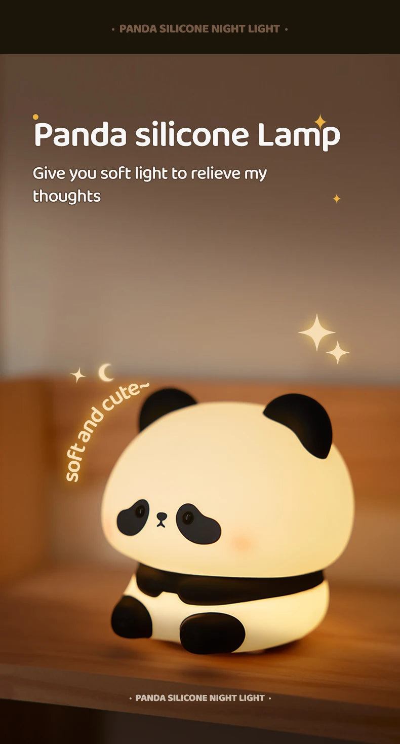 Panda Dreamlight – Soft Silicone LED Night Lamp for Kids' Bedrooms