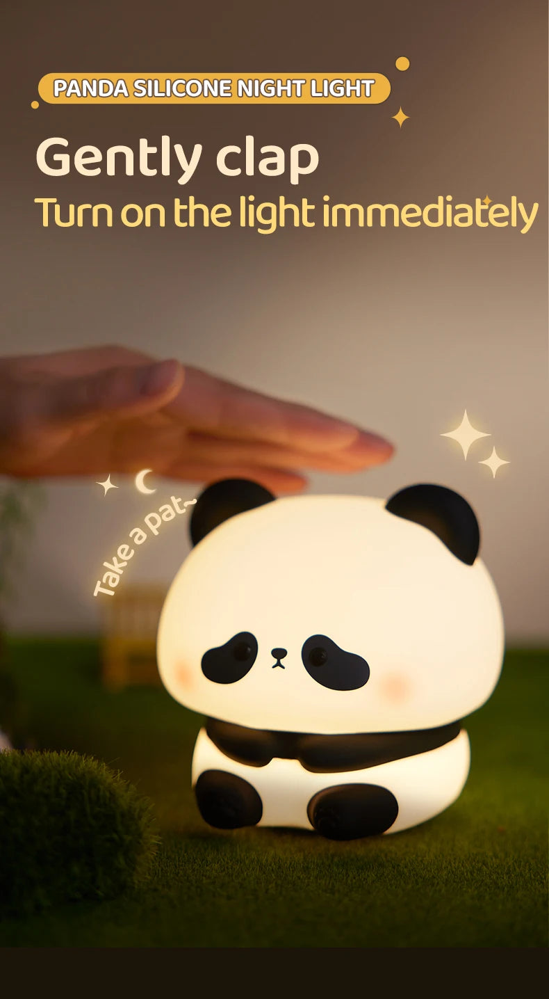 Panda Dreamlight – Soft Silicone LED Night Lamp for Kids' Bedrooms