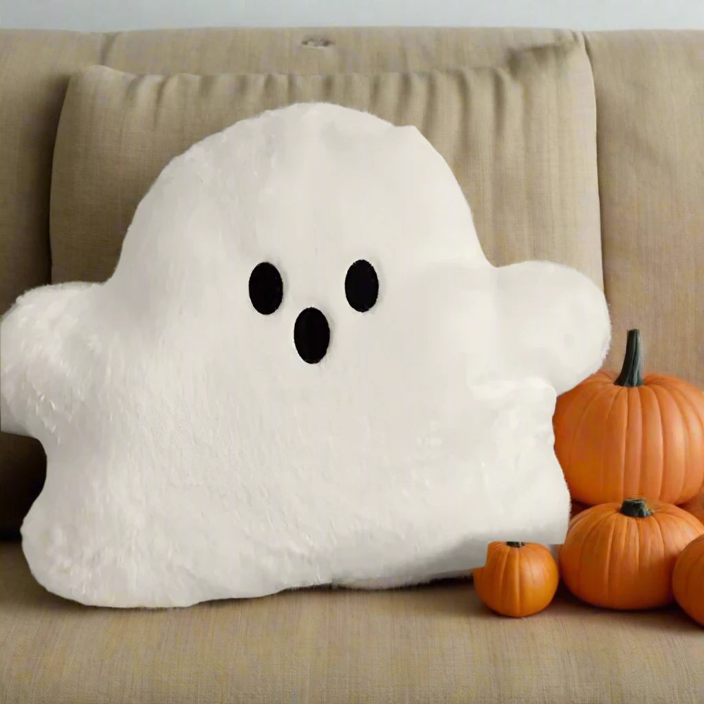 Cuddly Halloween Kawaii Plush – Ghost Pillow for Spooky Décor