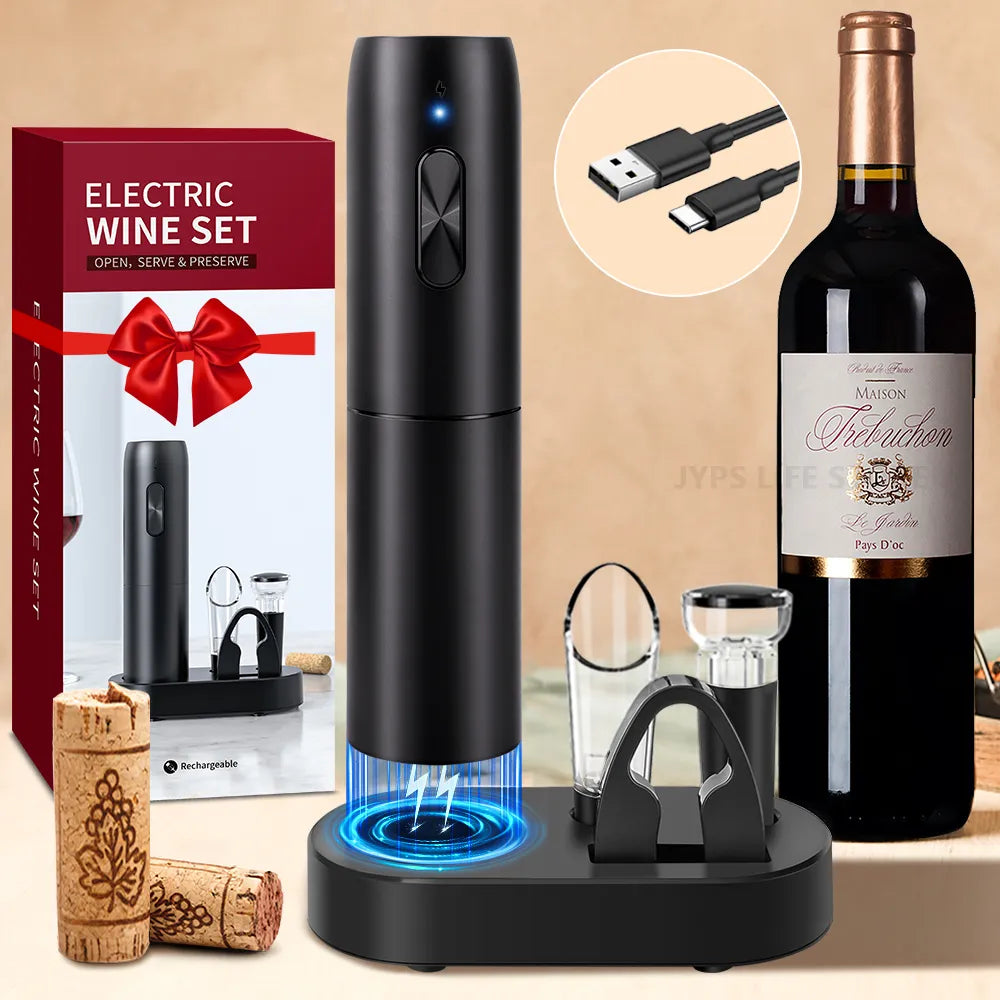 VinoMagic Pro: The Complete Electric Wine Opener & Aerator Set