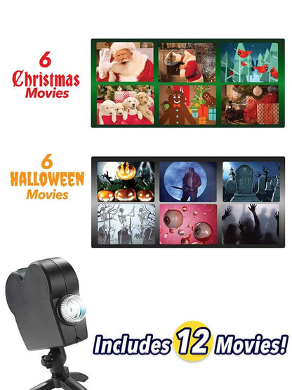 HauntVision 12: LED Holographic Projector for Halloween and Christmas