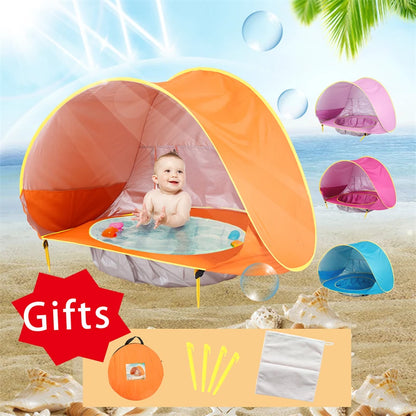 SunSafe PlayNest: The UV-Protected Baby Beach Tent with Pool