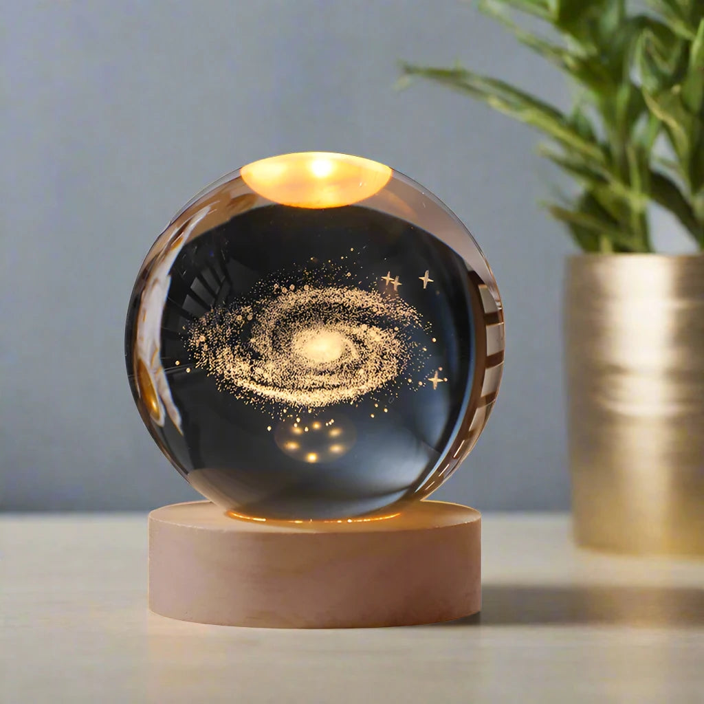 Celestial Glow™ - LED Solar System Crystal Lamp