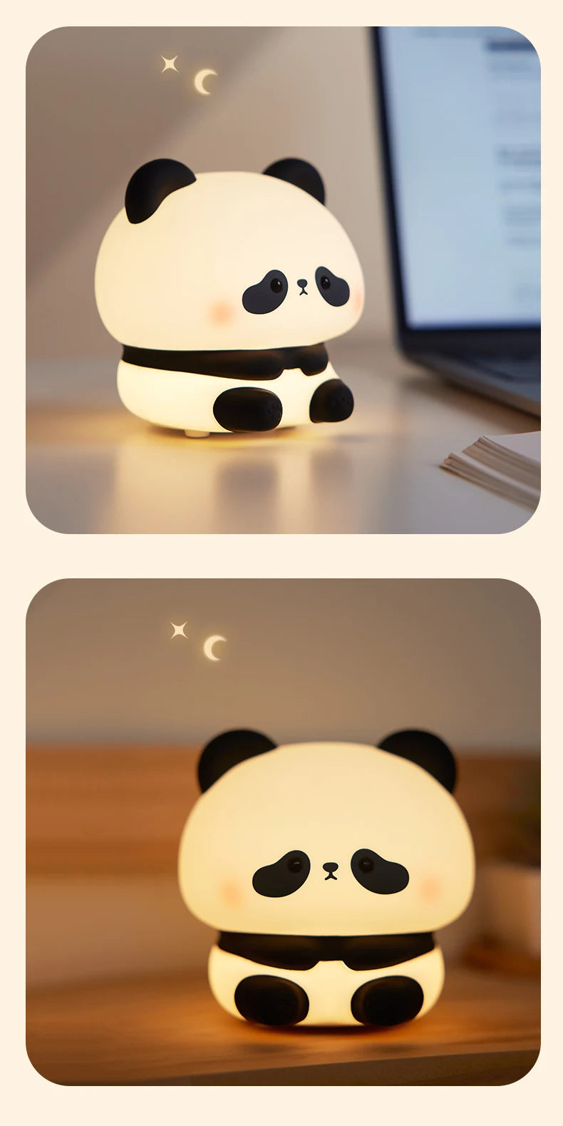 Panda Dreamlight – Soft Silicone LED Night Lamp for Kids' Bedrooms