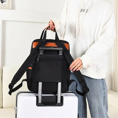 Streamline 2024: The Waterproof Oxford Chic Backpack for Students & Travellers