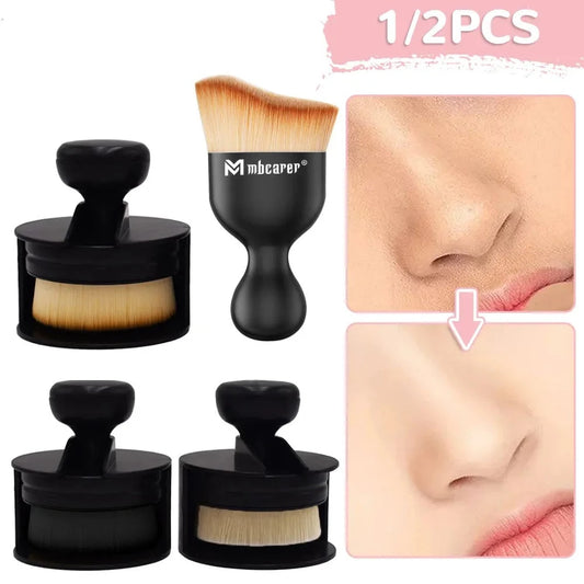 SealPro Duo: The Push-Pull O-Shape Foundation & Blush Stamp Brush Set