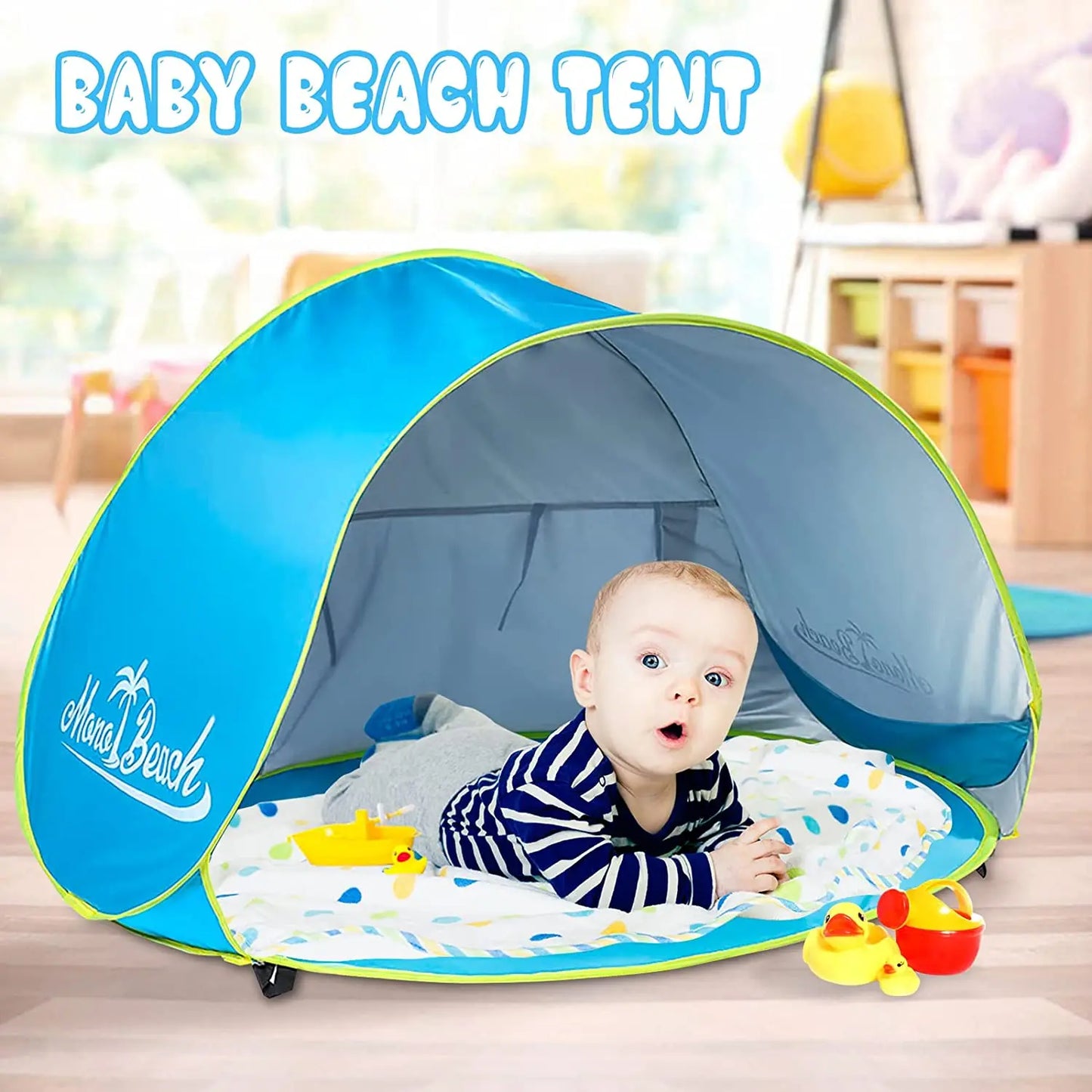 SunSafe PlayNest: The UV-Protected Baby Beach Tent with Pool