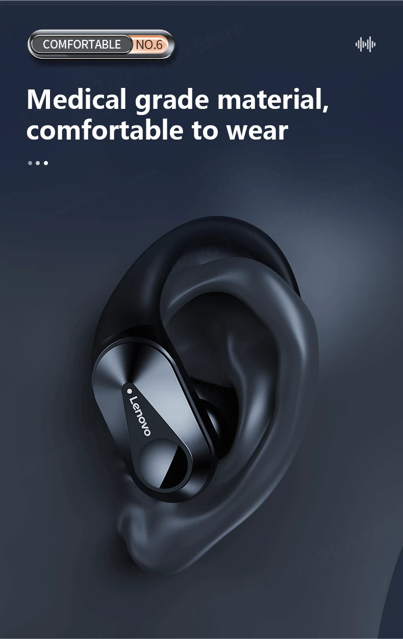 Lenovo SoundWave LP75: Bluetooth Earbuds with LED Display & Noise Reduction