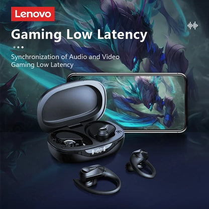 Lenovo SoundWave LP75: Bluetooth Earbuds with LED Display & Noise Reduction