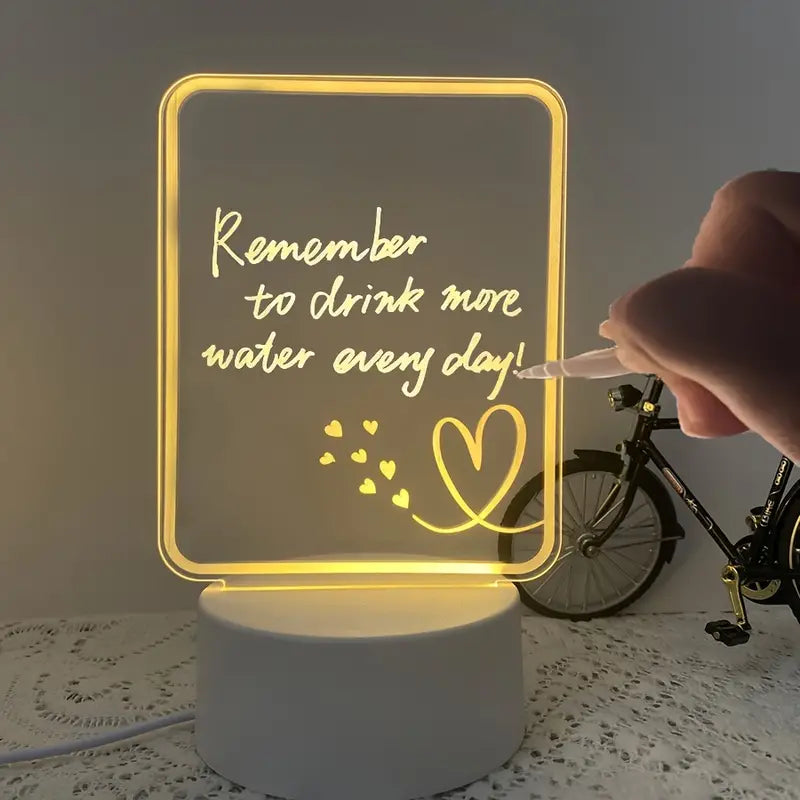 GlowMemo – LED Desk Light with Erasable Message Board